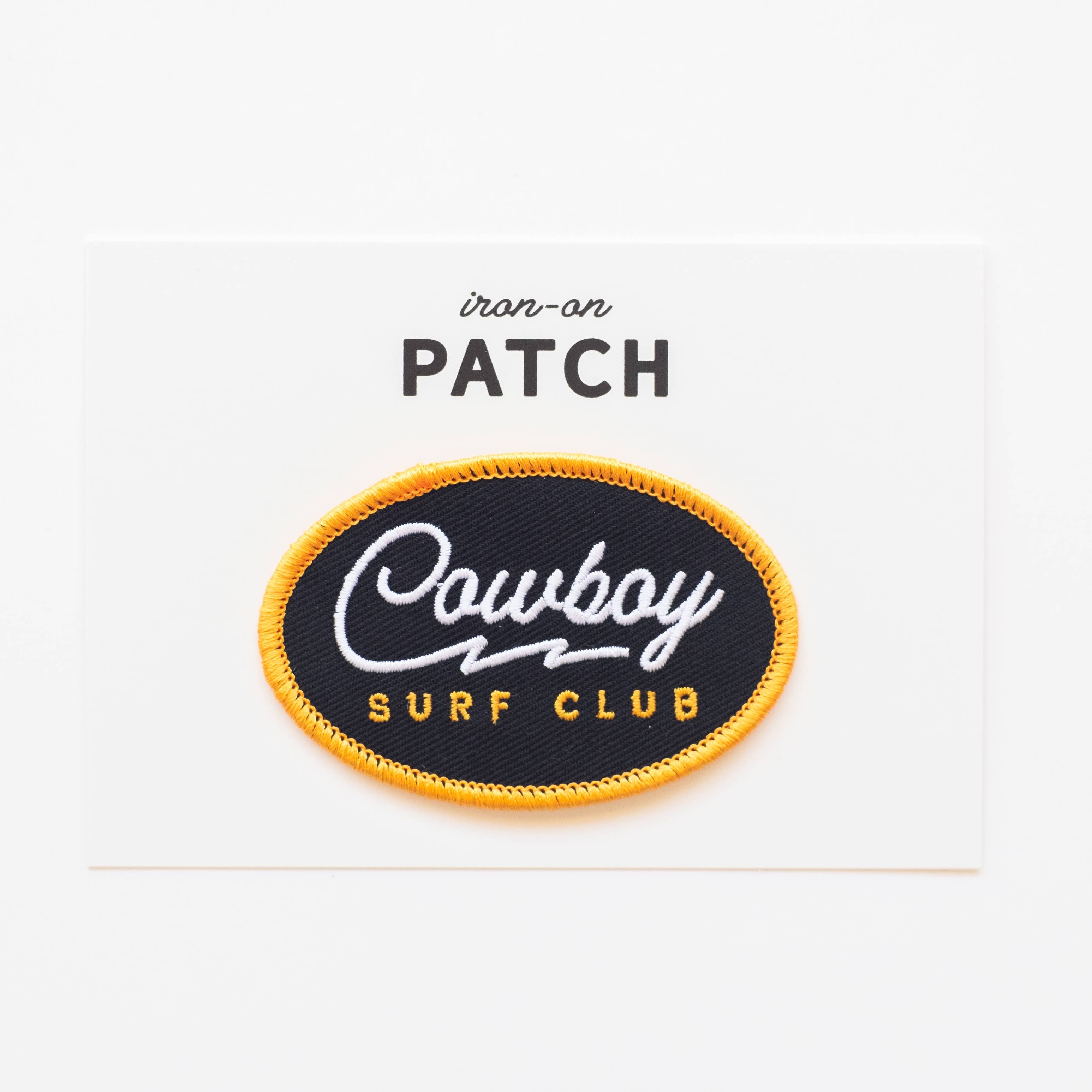 Cowboy Surf Club Embroidered Iron on Patch