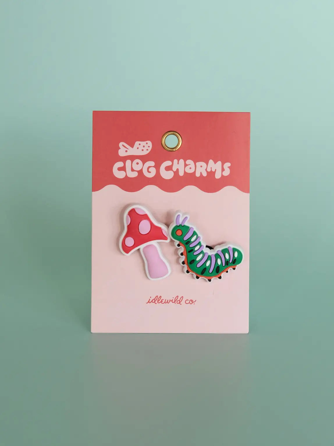Mushroom & Caterpillar Croc Clog Charms image 2