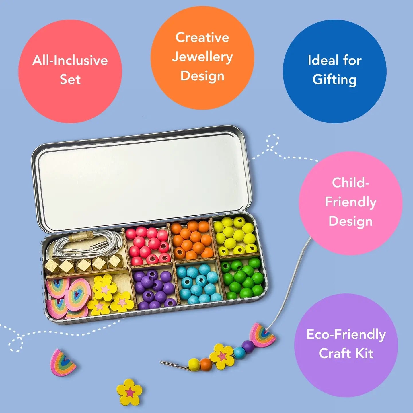 Rainbow Bracelet Beading Kit For Children image 1