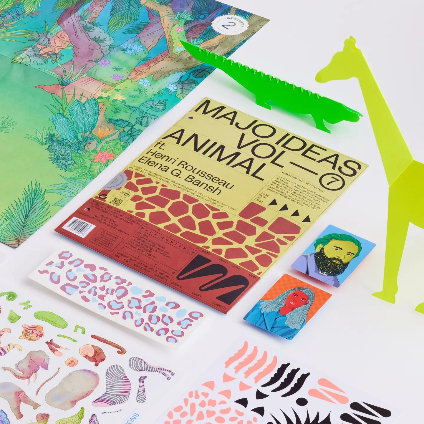 Majo Ideas -  Vol ⑦ — Animal Sticker Based Art Pack image 1