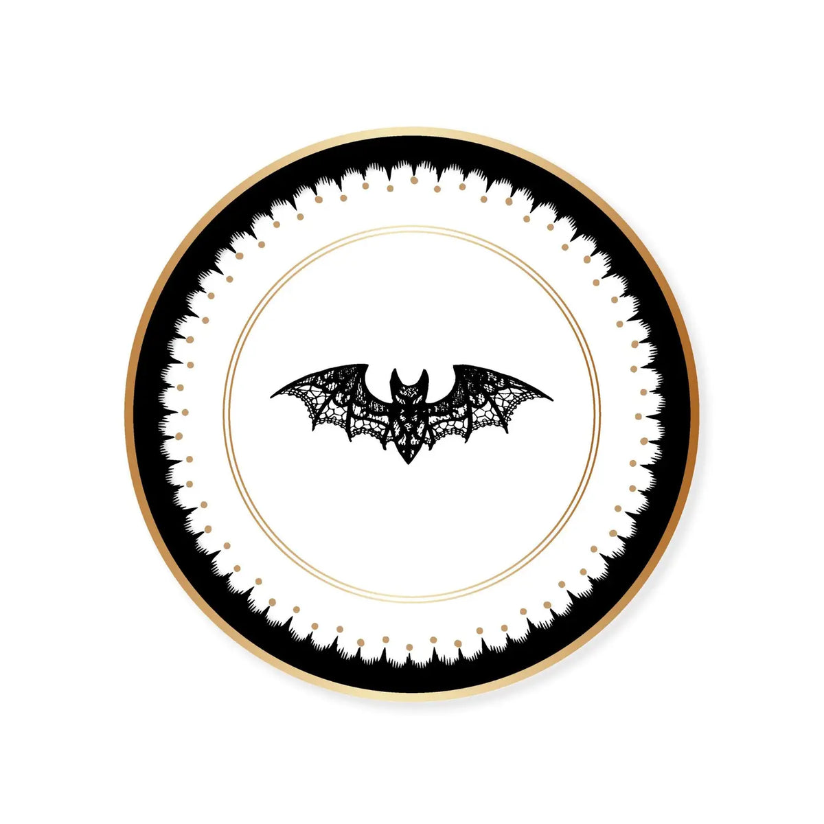 Elegant Halloween Dessert Lacy Bat Plates image 0