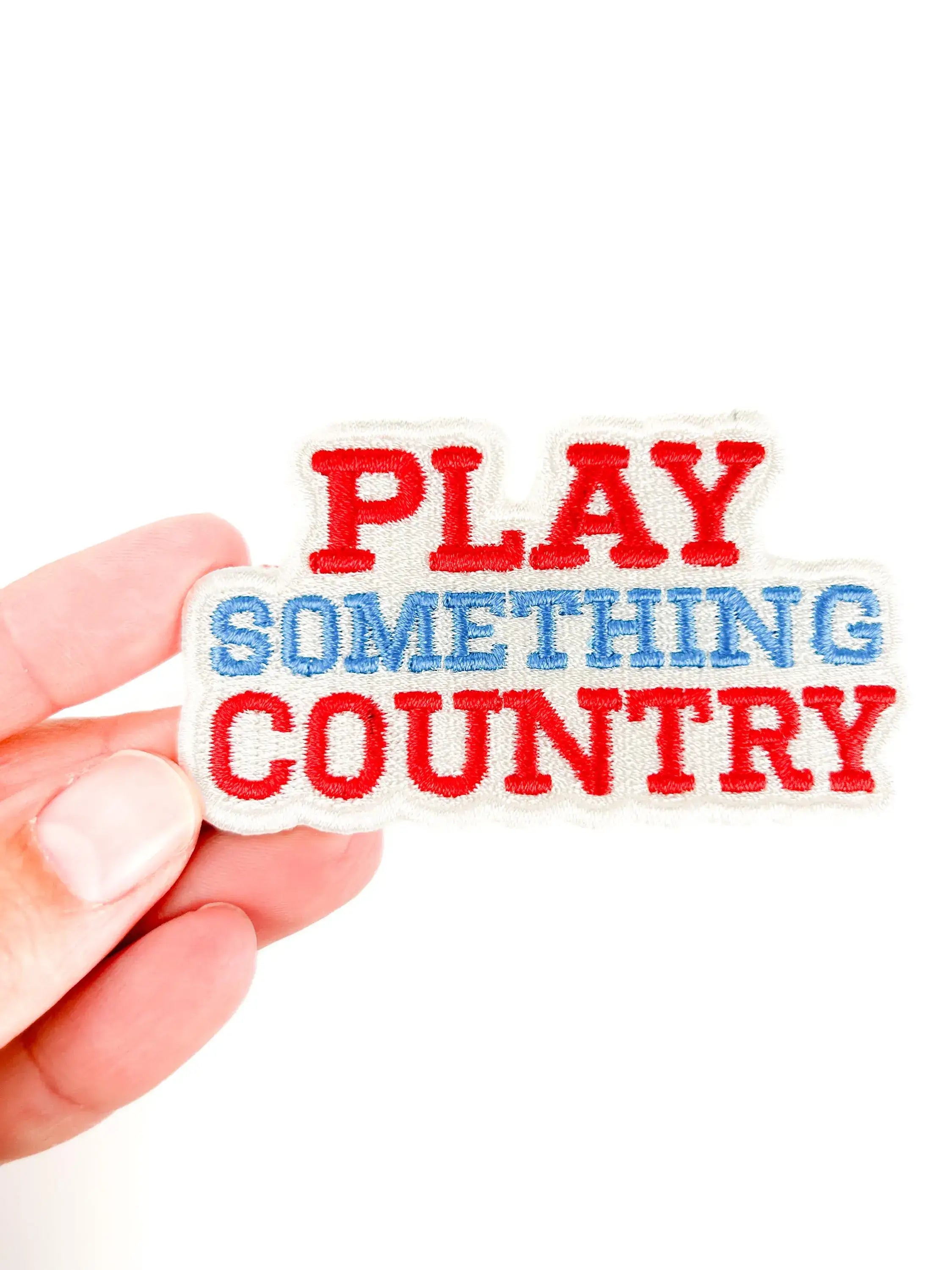 Play Something Country Patch – Embroidered Iron-On Music Fan