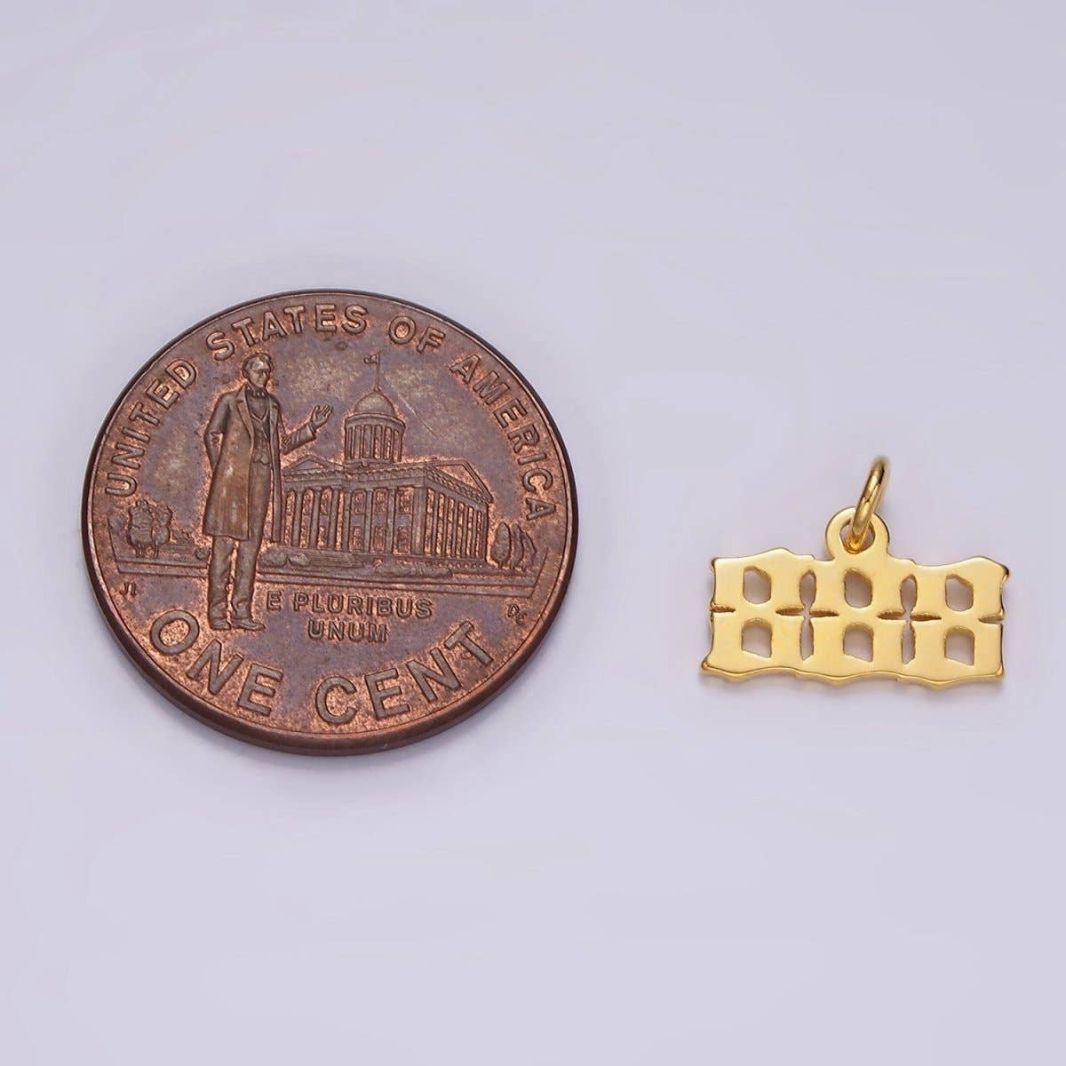 24K Gold Filled Angel Number Numerology Minimalist Mini Charm |