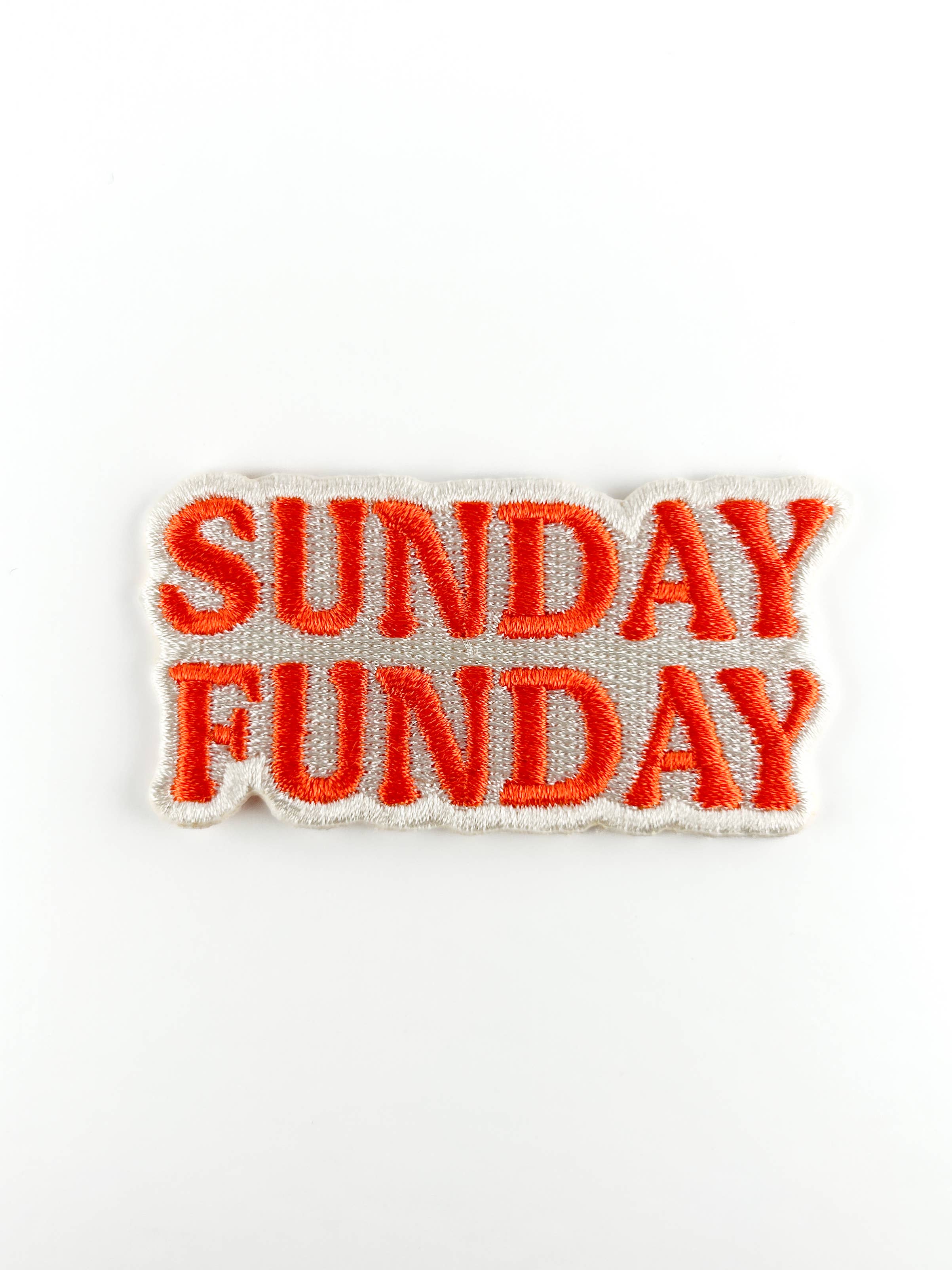 Sunday Funday Embroidered Patch Retro Iron On Patch for Hats