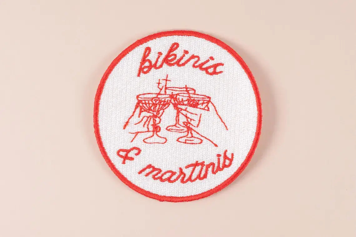 Bikinis and Martinis Iron-On Patch Bachelorette Party, Bars