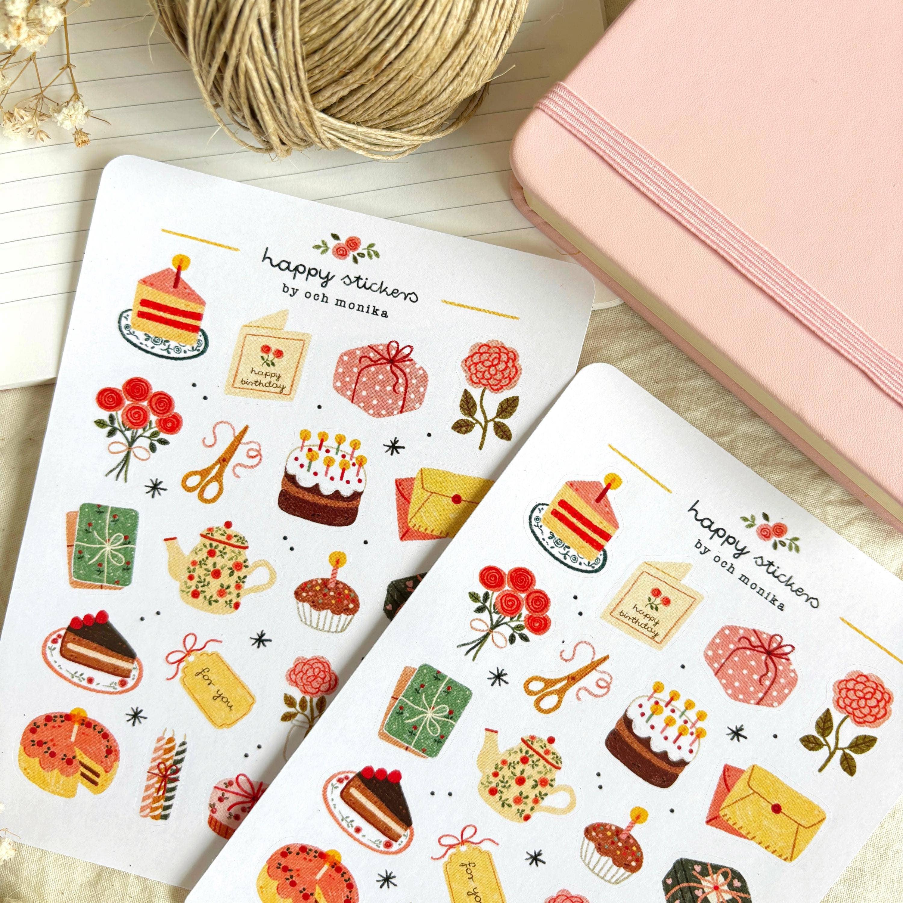 Sweet Birthday - Planner & Journal Stickers | A6 Matte Paper