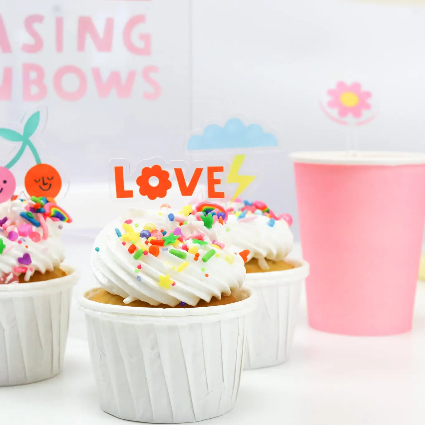 Chasing Rainbows Acrylic Mini Topper Set image 1