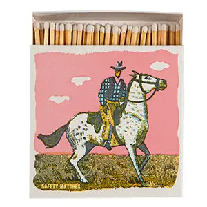 Pink Cowboy Matches | Square - Safety Matches image 0