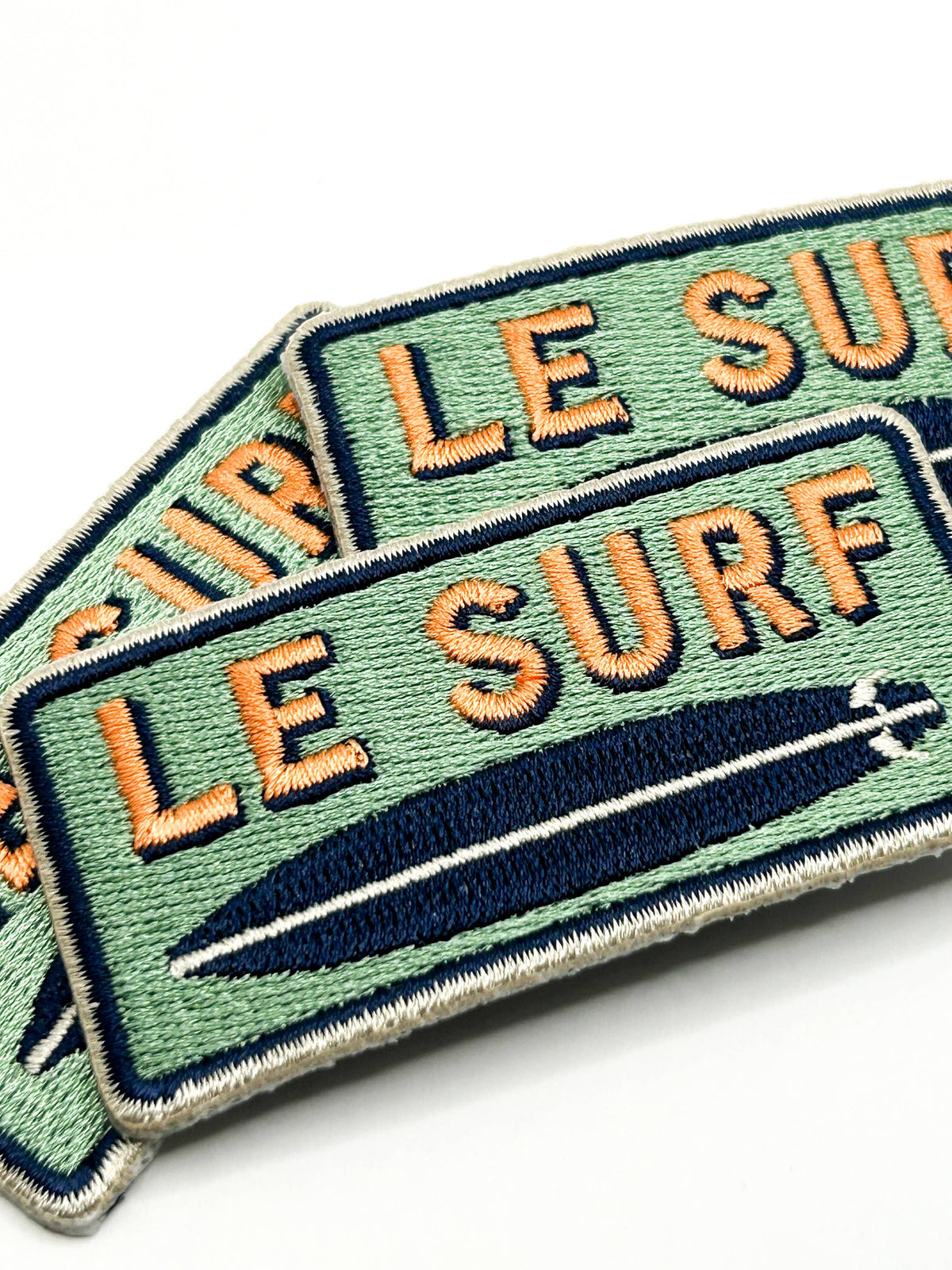 Le Surf Embroidered Patch Iron On Surf Surfboard Beach Coast