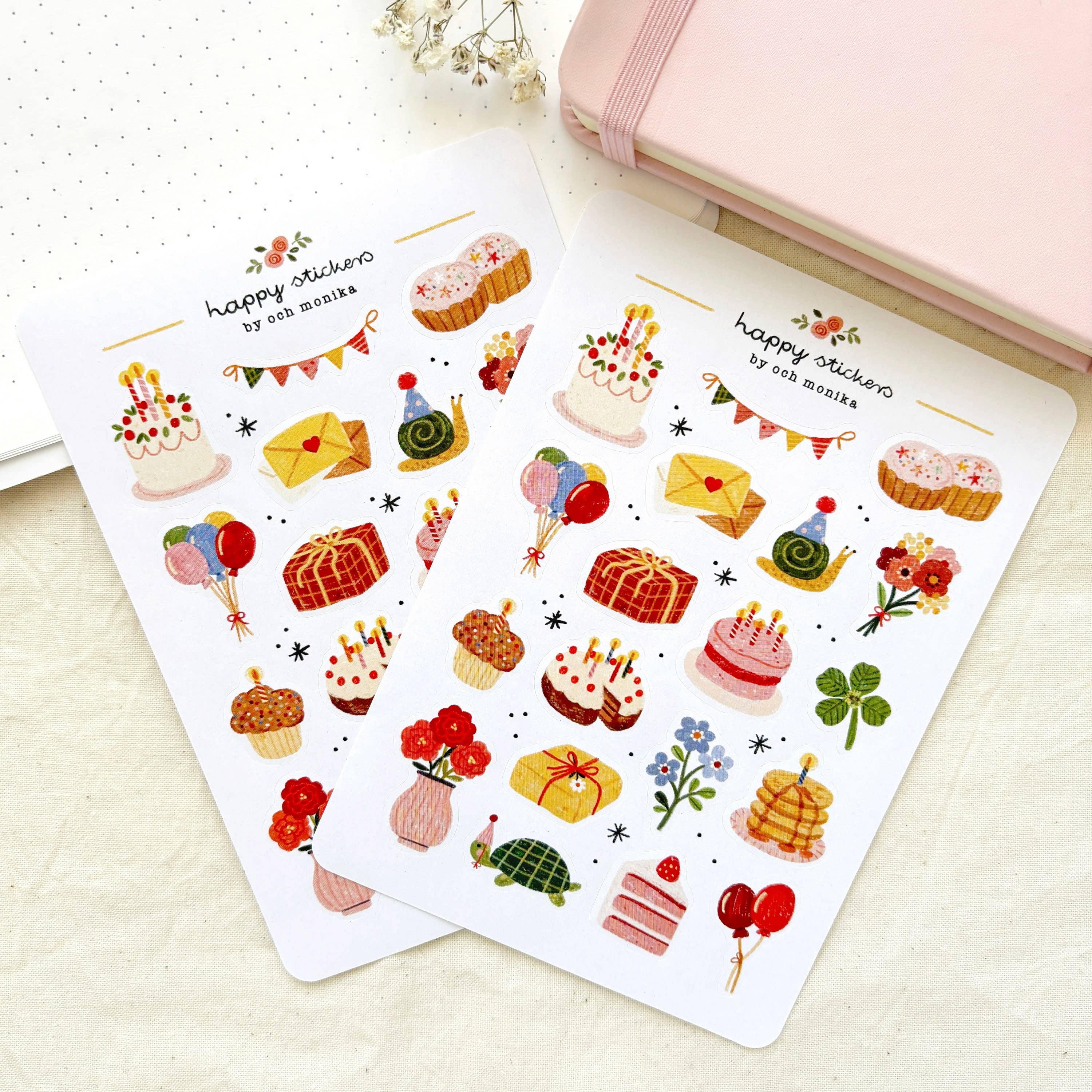 Happy Birthday - Planner & Journal Stickers | A6 Matte Paper