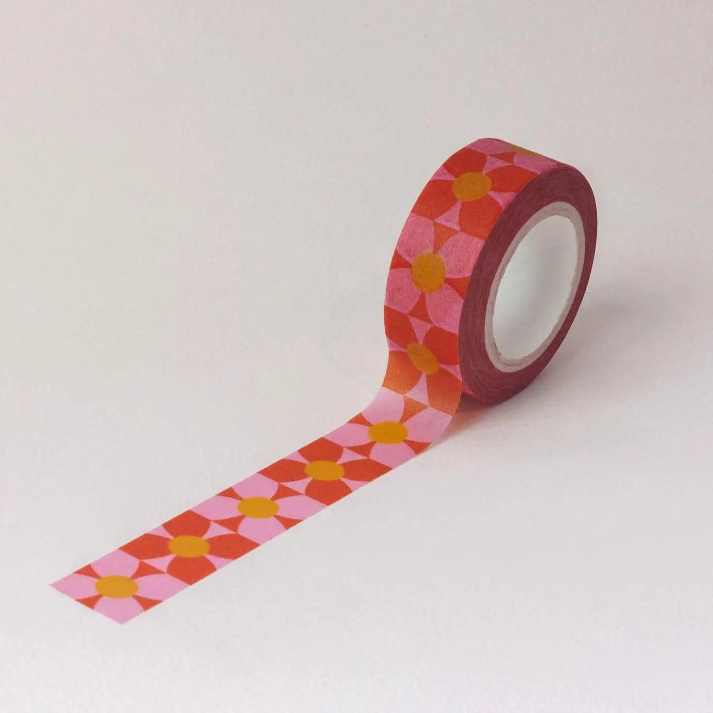Patchfleurs 15mm • Retro Flower Checkerboard Washi Tape image 0