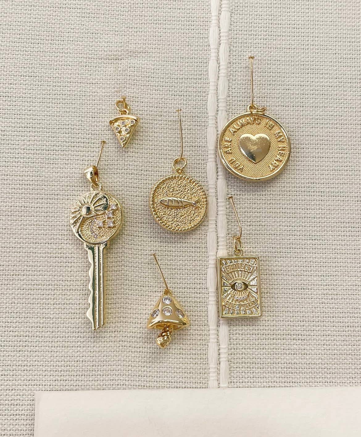 Gold Heart Forever Token Charm