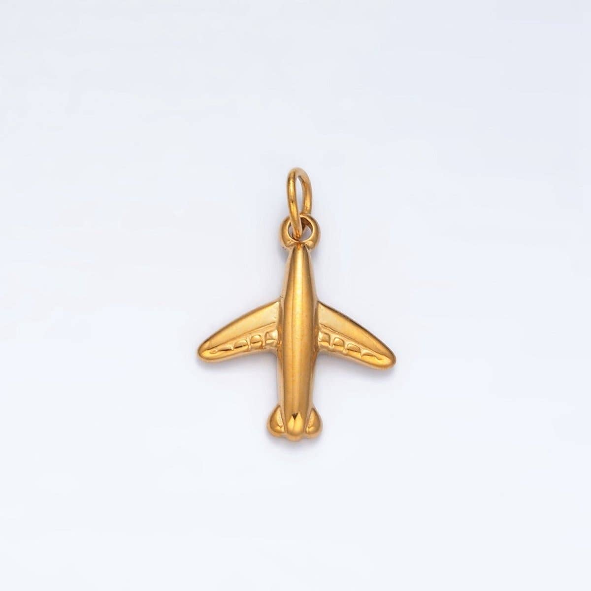 Stainless Steel Mini Flying Airplane Travel Charm |