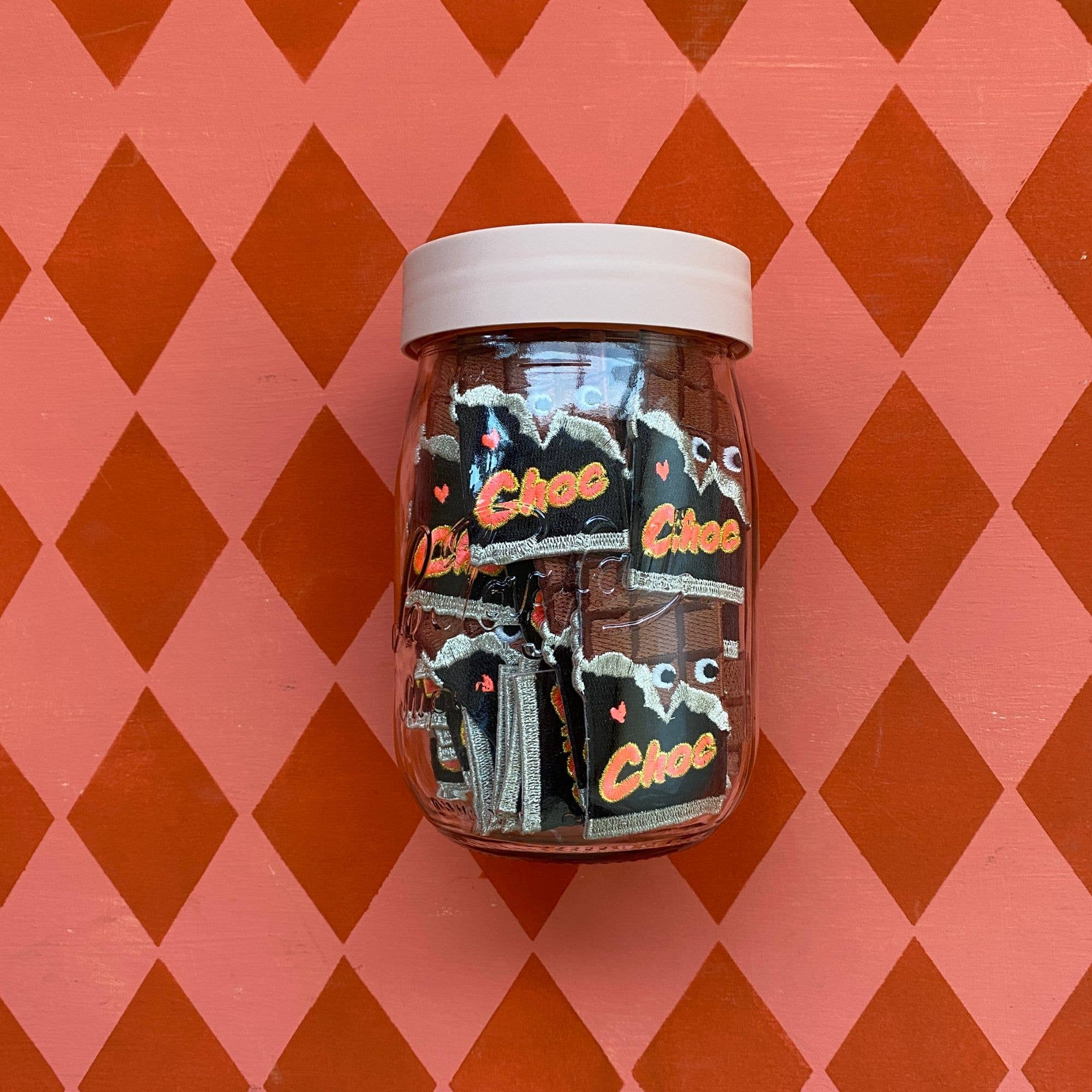Love Choc | Chocolate Bar Iron-On Embroidered Patch