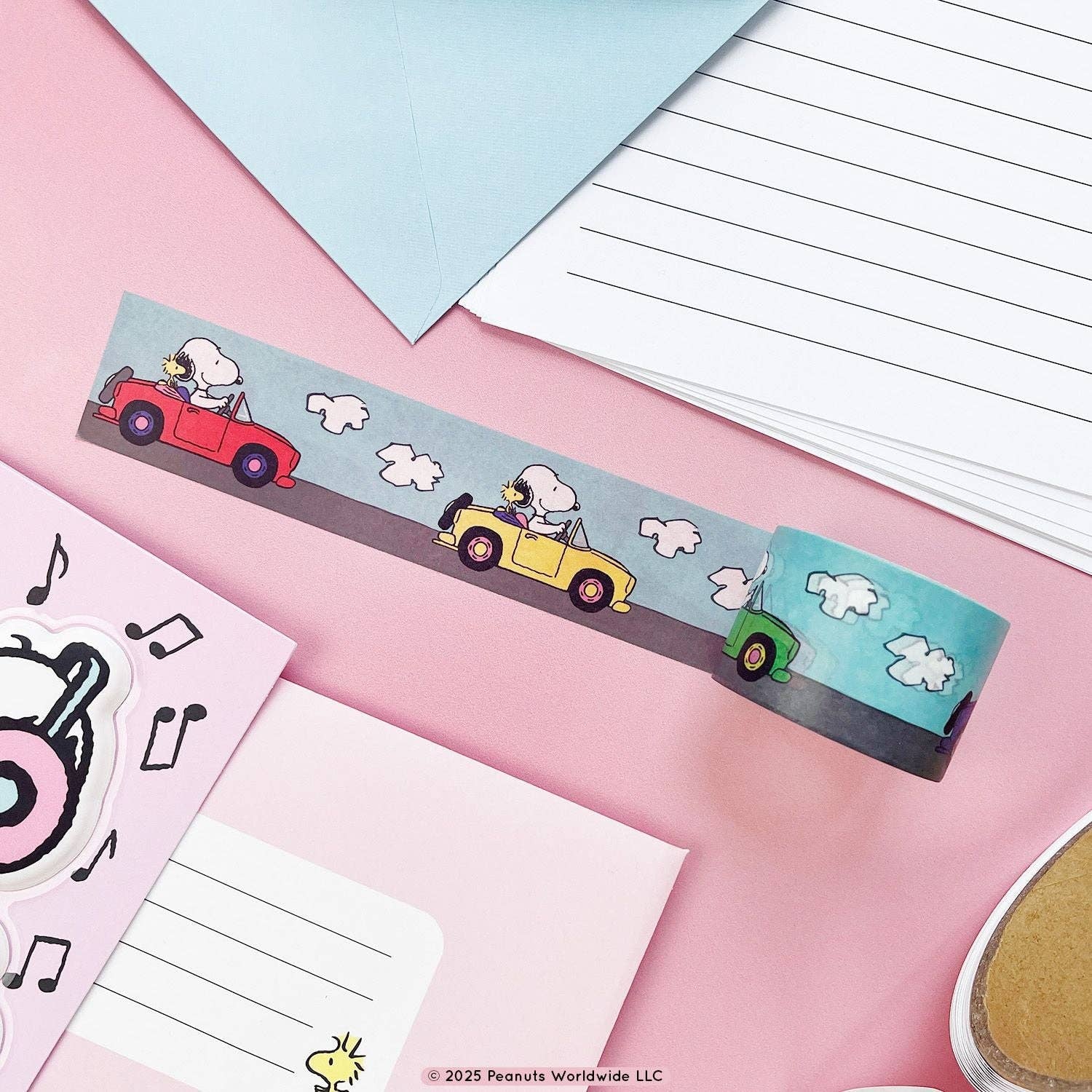 Snoopy & Woodstock On The Road Washi