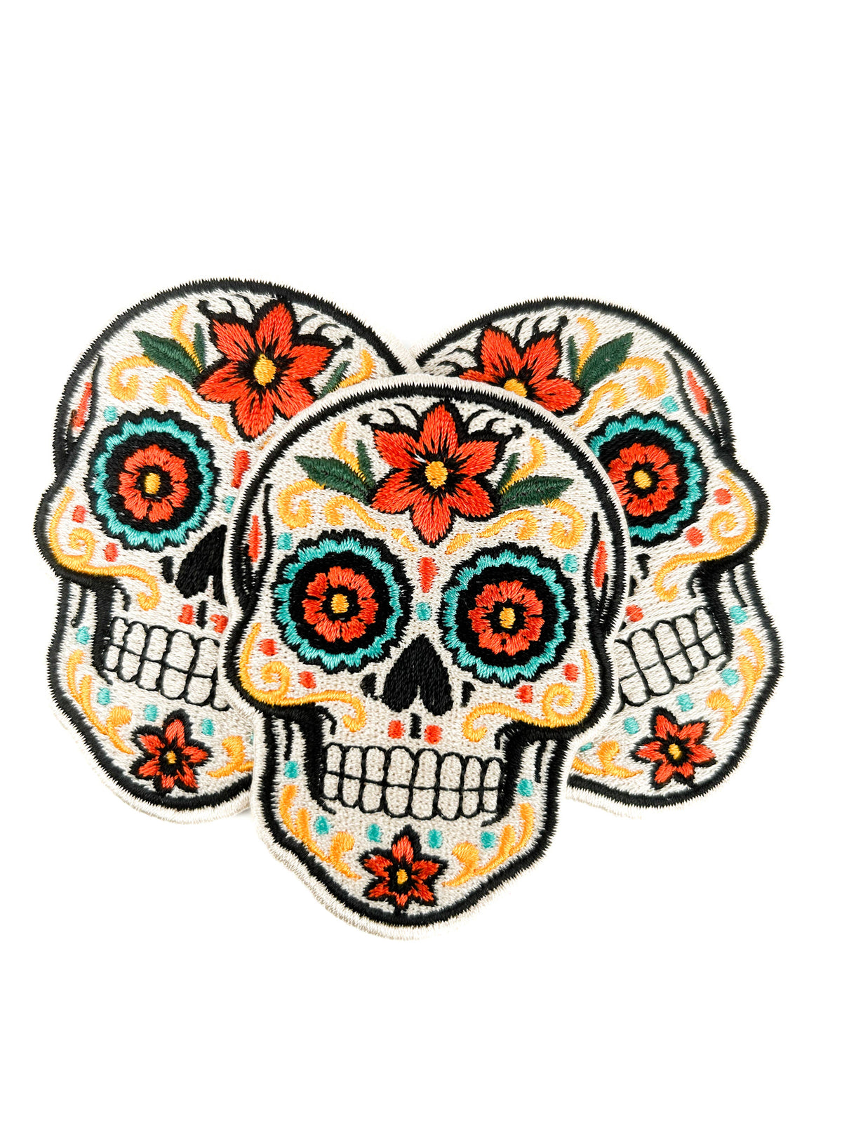Sugar Skull Patch | Day of the Dead Embroidered Iron On
