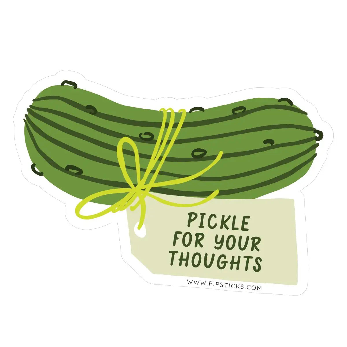 Pickle For Your Thoughts Vinyl Pipsticker image 0