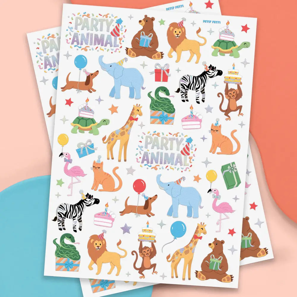 Party Animal Temporary Tattoos - Petit Fetti image 4
