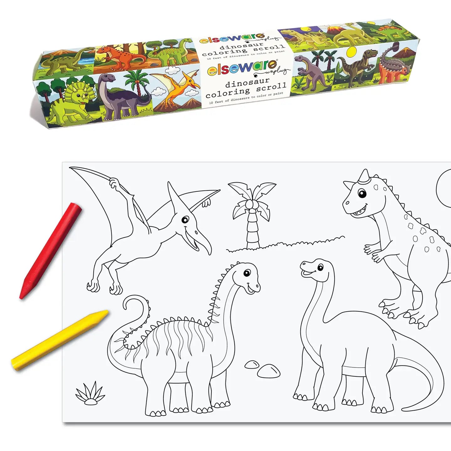 Dinosaur Coloring Scroll - 10ft with Adhesive Back image 0