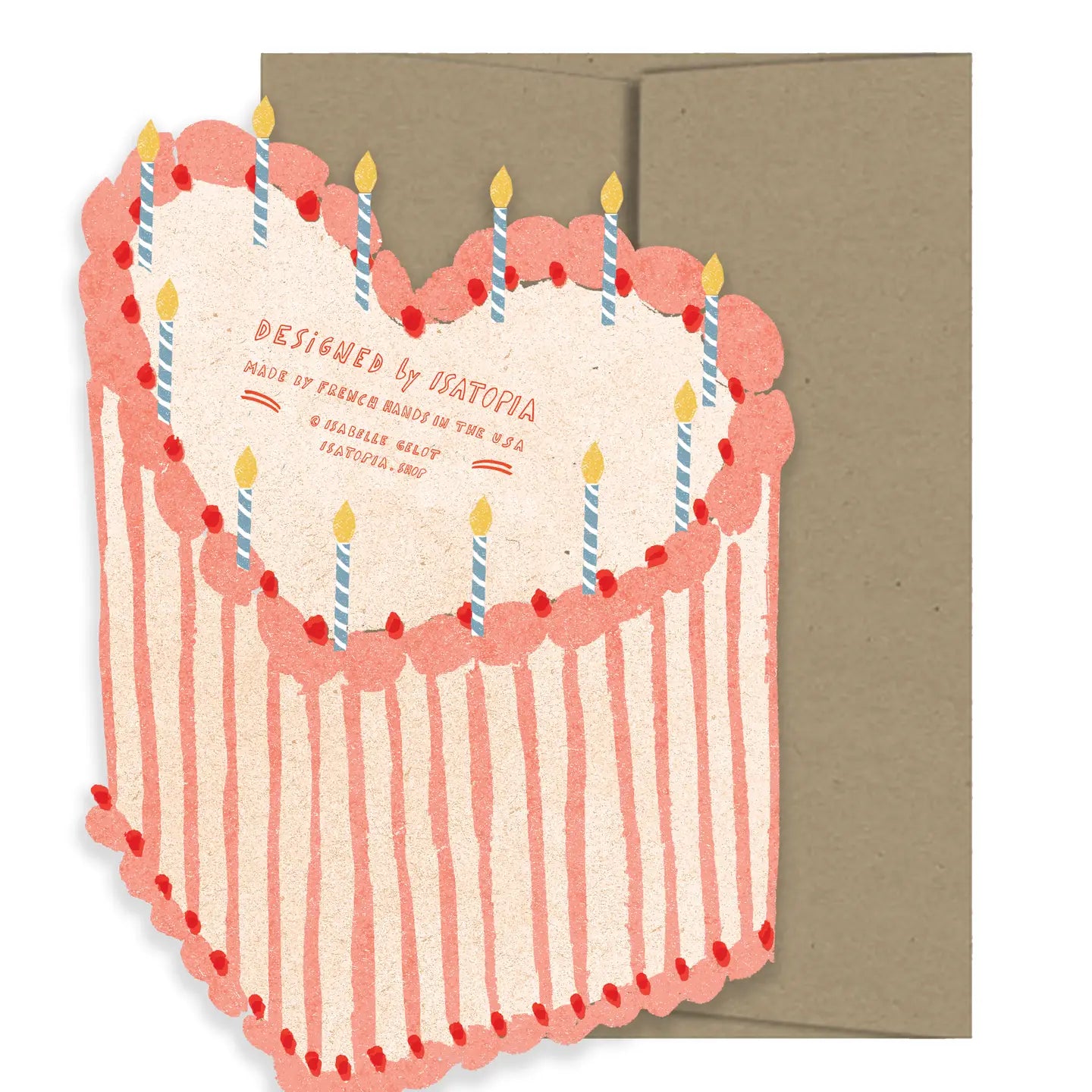 Heart Cake - Die Cut Card by Isatopia image 1