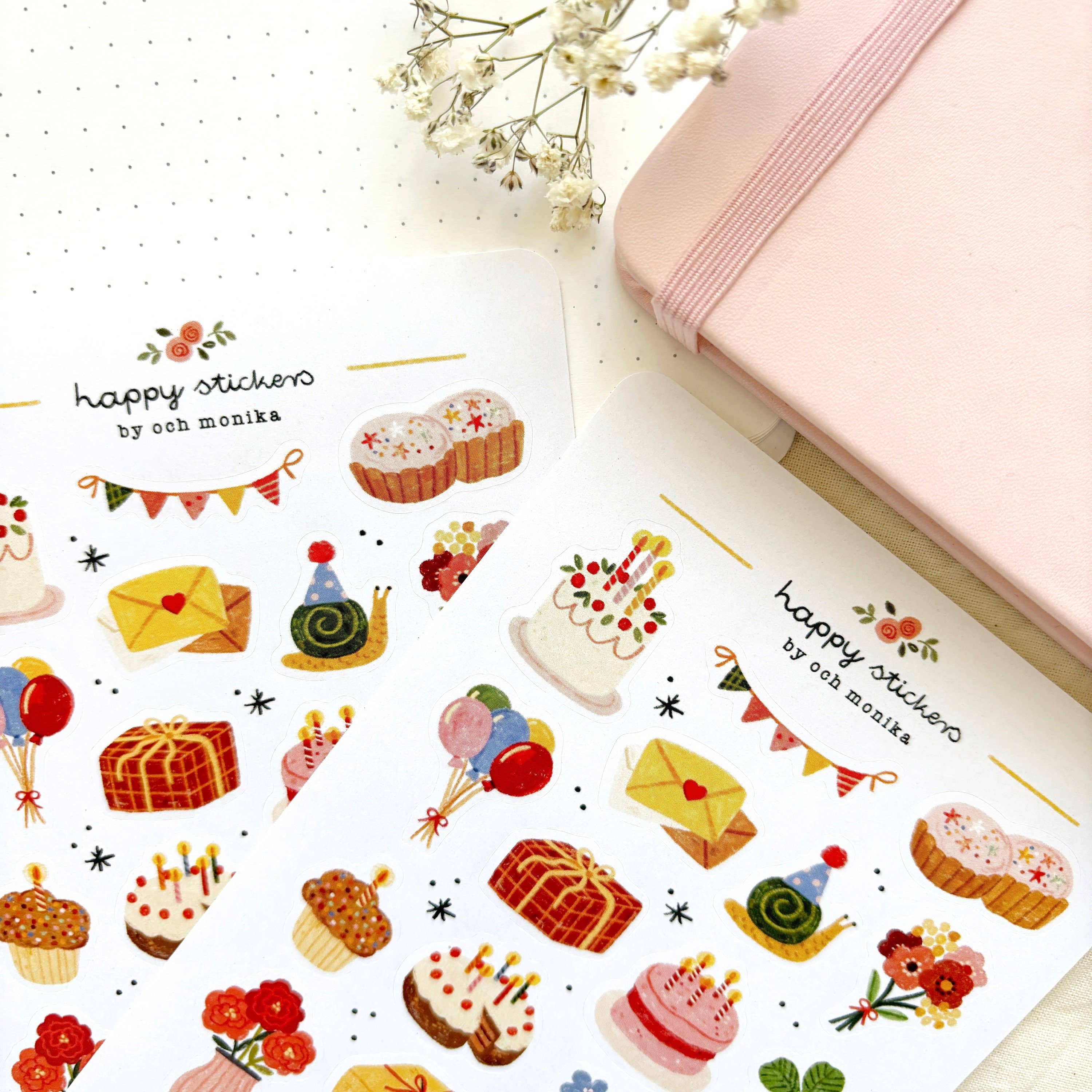 Happy Birthday - Planner & Journal Stickers | A6 Matte Paper