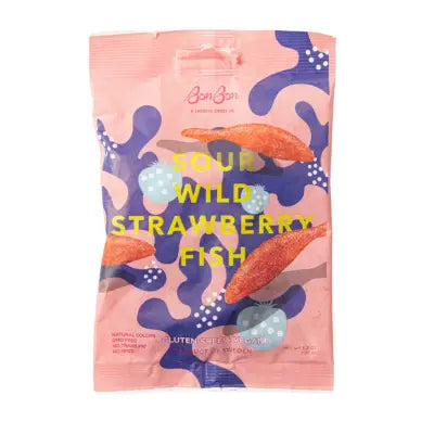 Sour Wild Strawberry Fish - Swedish Candy 5.2oz (150g) image 0