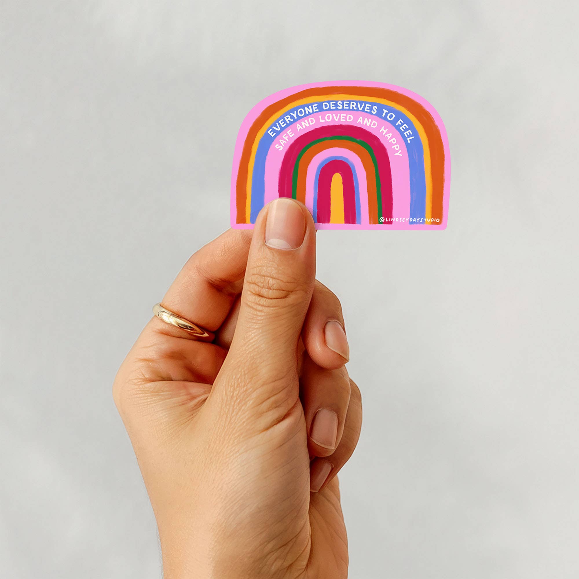 Everyone Deserves Sticker, Pride Rainbow Sticker
