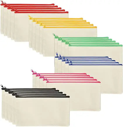 Canvas Pouch with Zipper