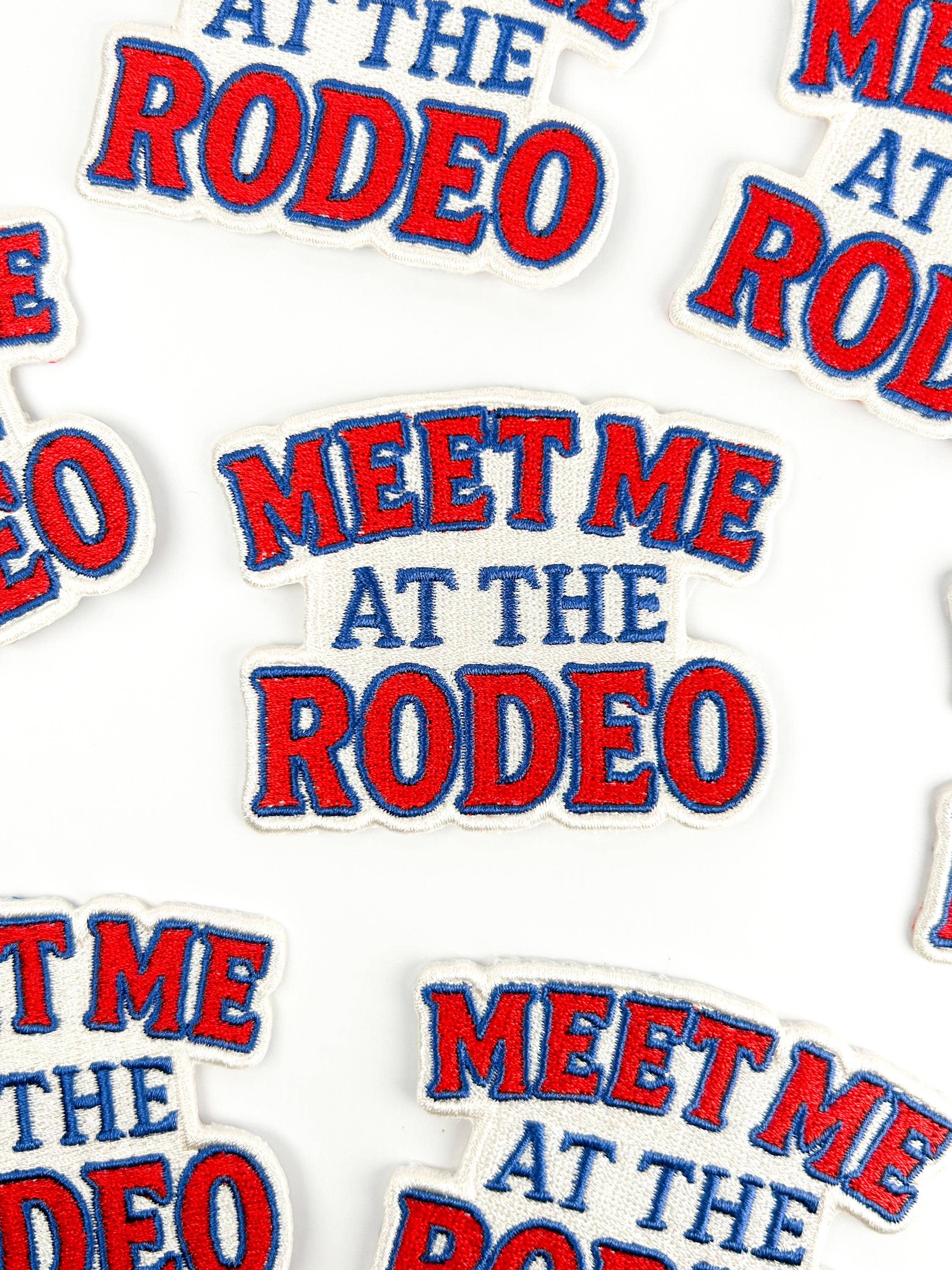 Meet Me at the Rodeo Patch Embroidered Iron-On Patch Cowboy