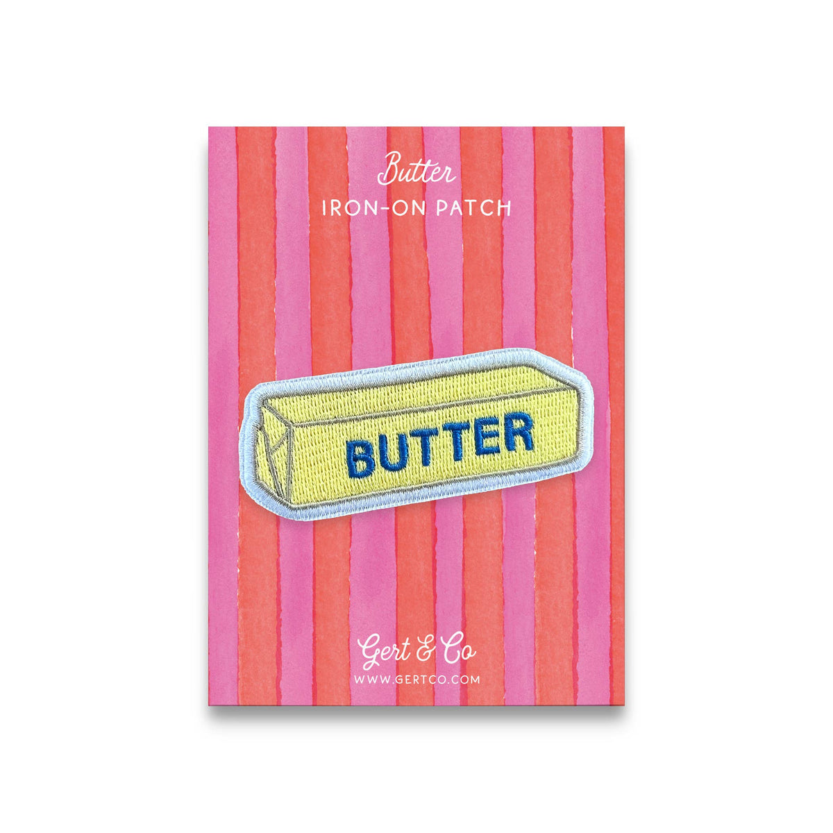 Butter Iron-On Patch | Stick of Butter Embroidered Patch