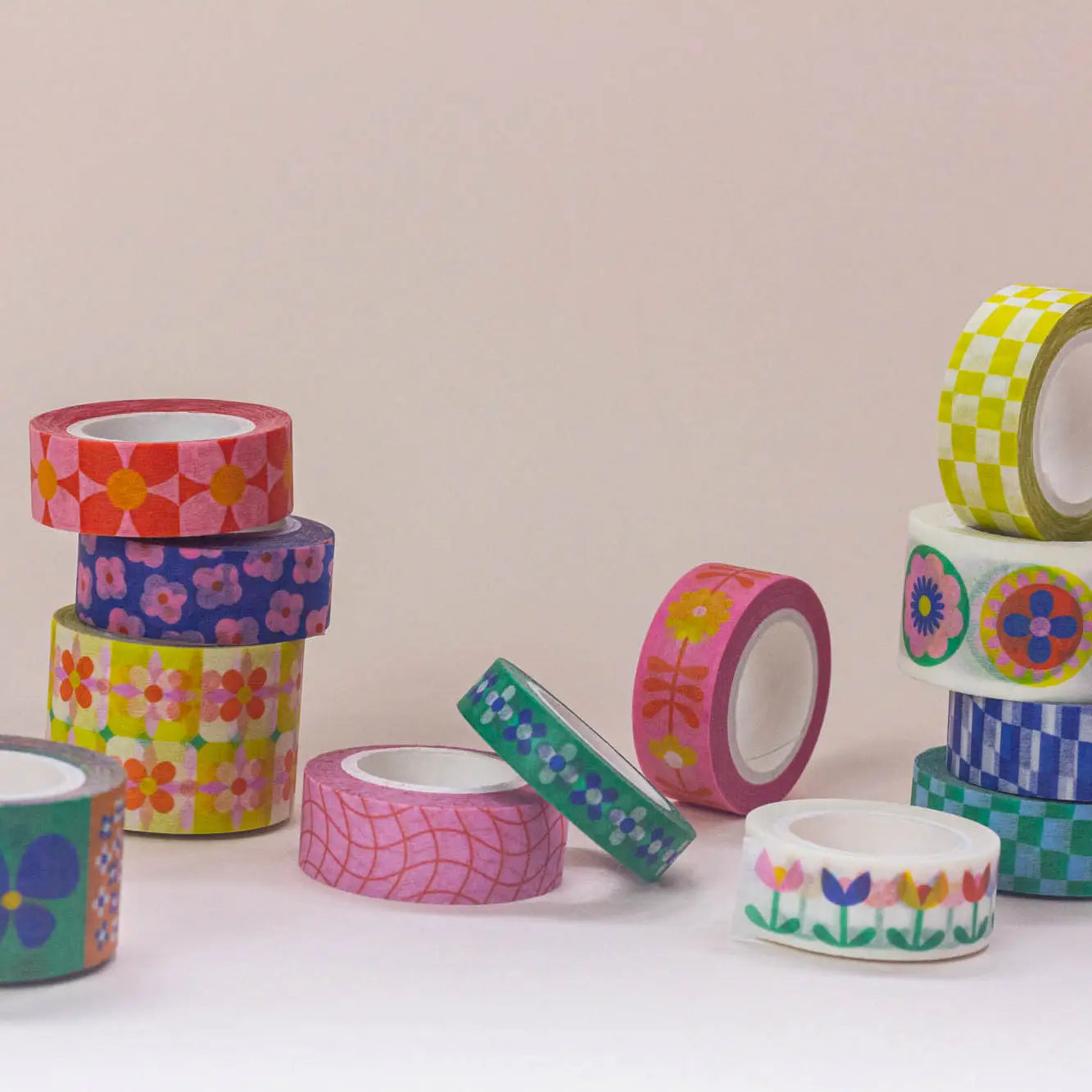 Primrose Party 15mm • Retro Scattered Flowers Washi Tape - by My Darlin' image 2