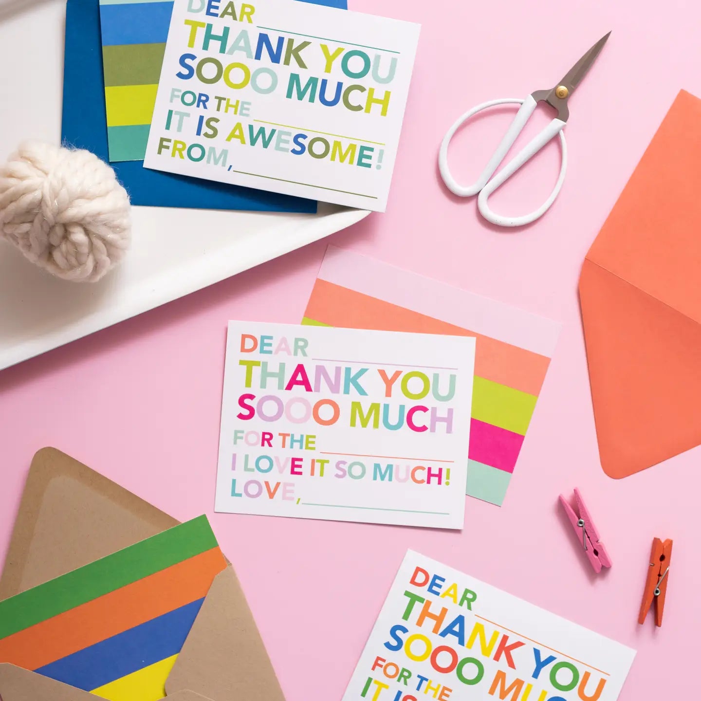 Kid's Fill in Thank You Notes - Blue image 2