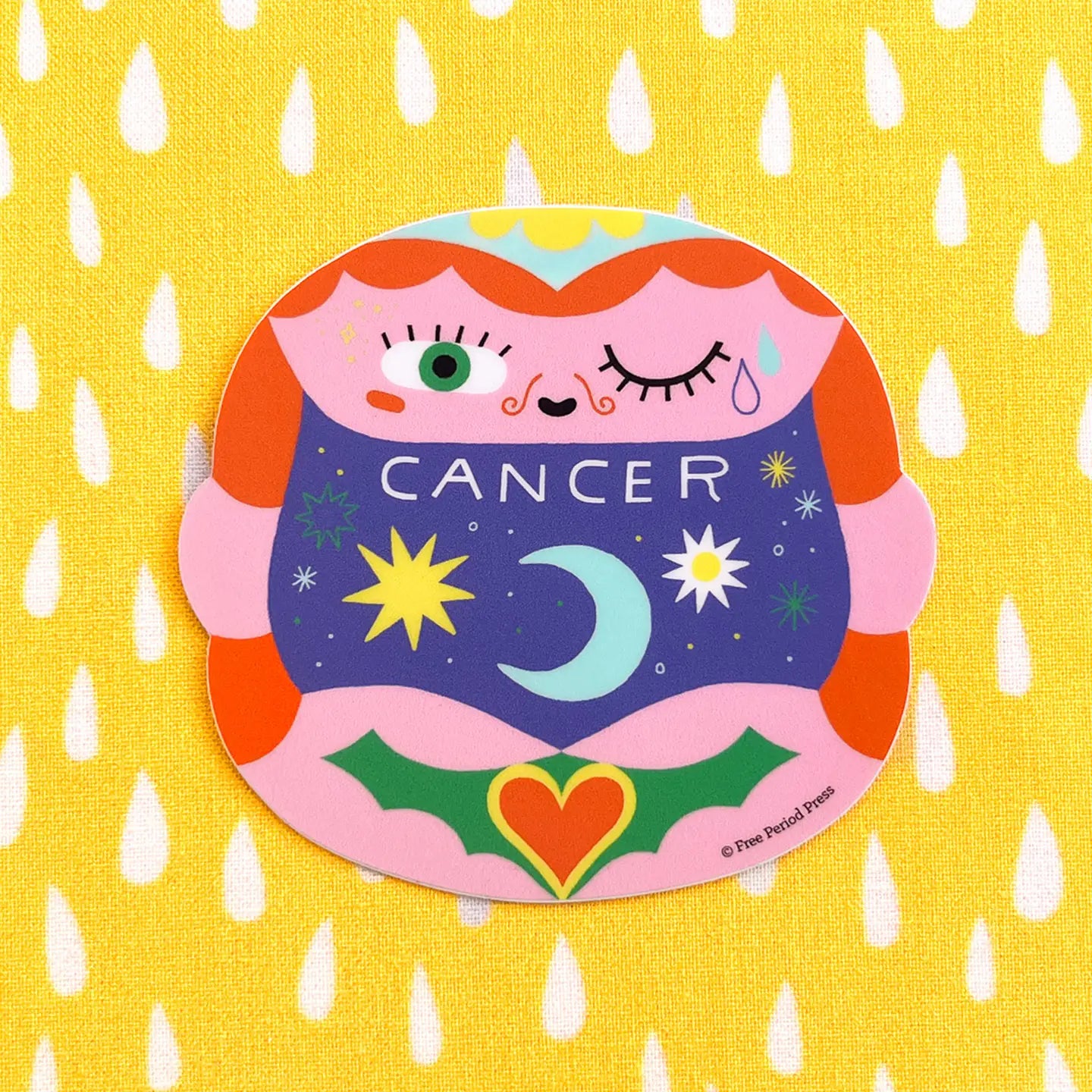 Cancer Zodiac Vinyl Decal Sticker | Dreamy Crab image 0