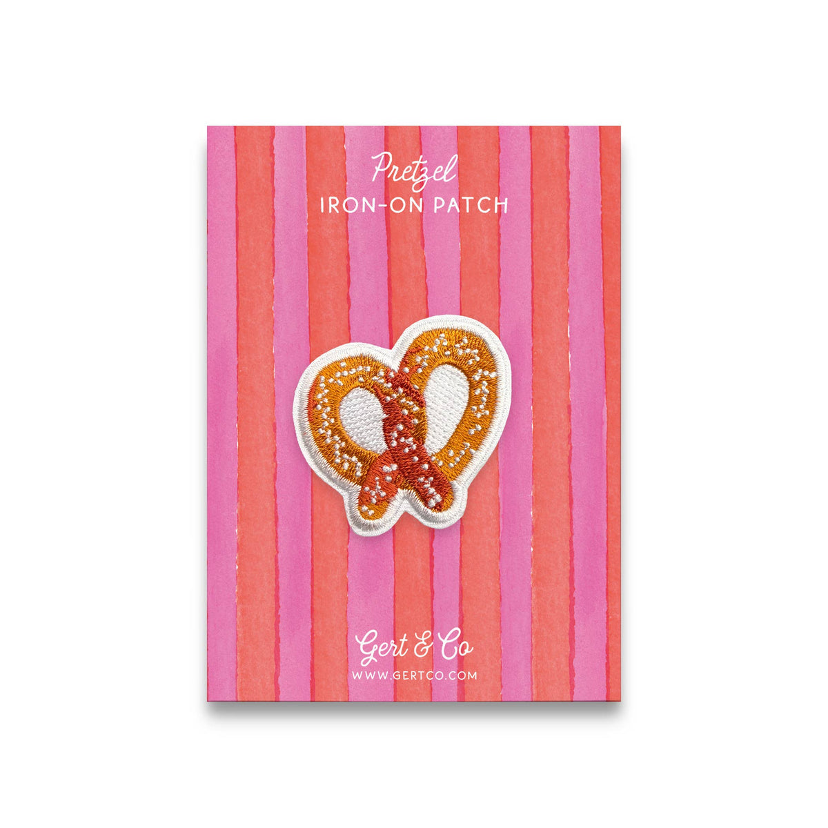 Pretzel Iron-On Patch | Foodie Embroidered Patch