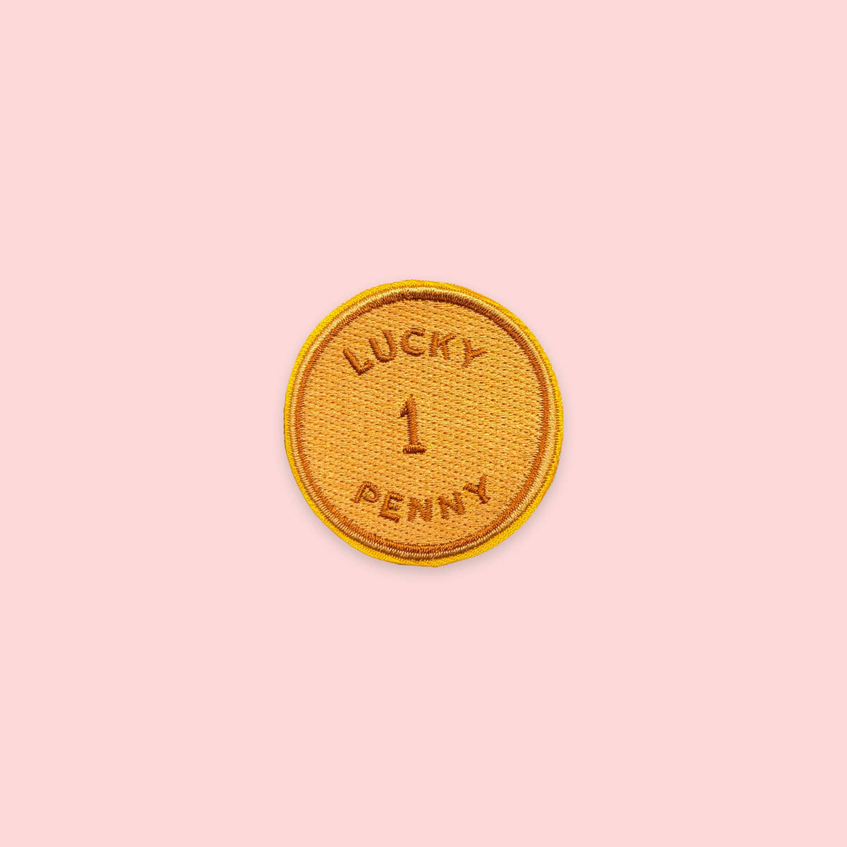 Lucky Penny Iron-On Patch | Good Luck Embroidered Patch