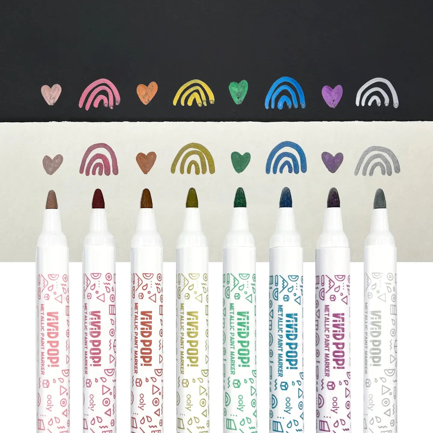 Vivid Pop! Water-Based Paint Markers: Metallic (Set of 8) image 1