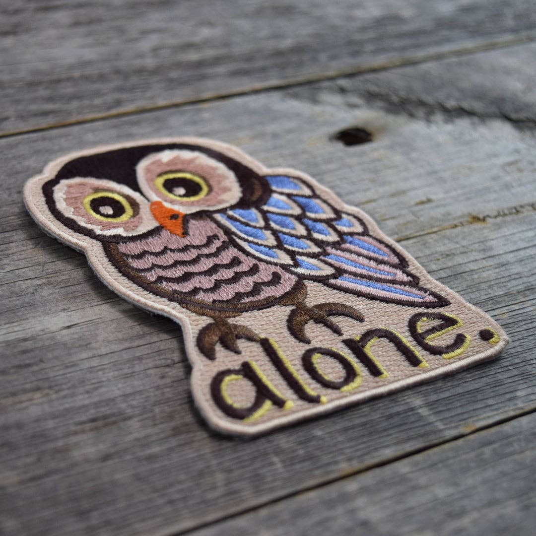 Alone Owl Embroidered Patch