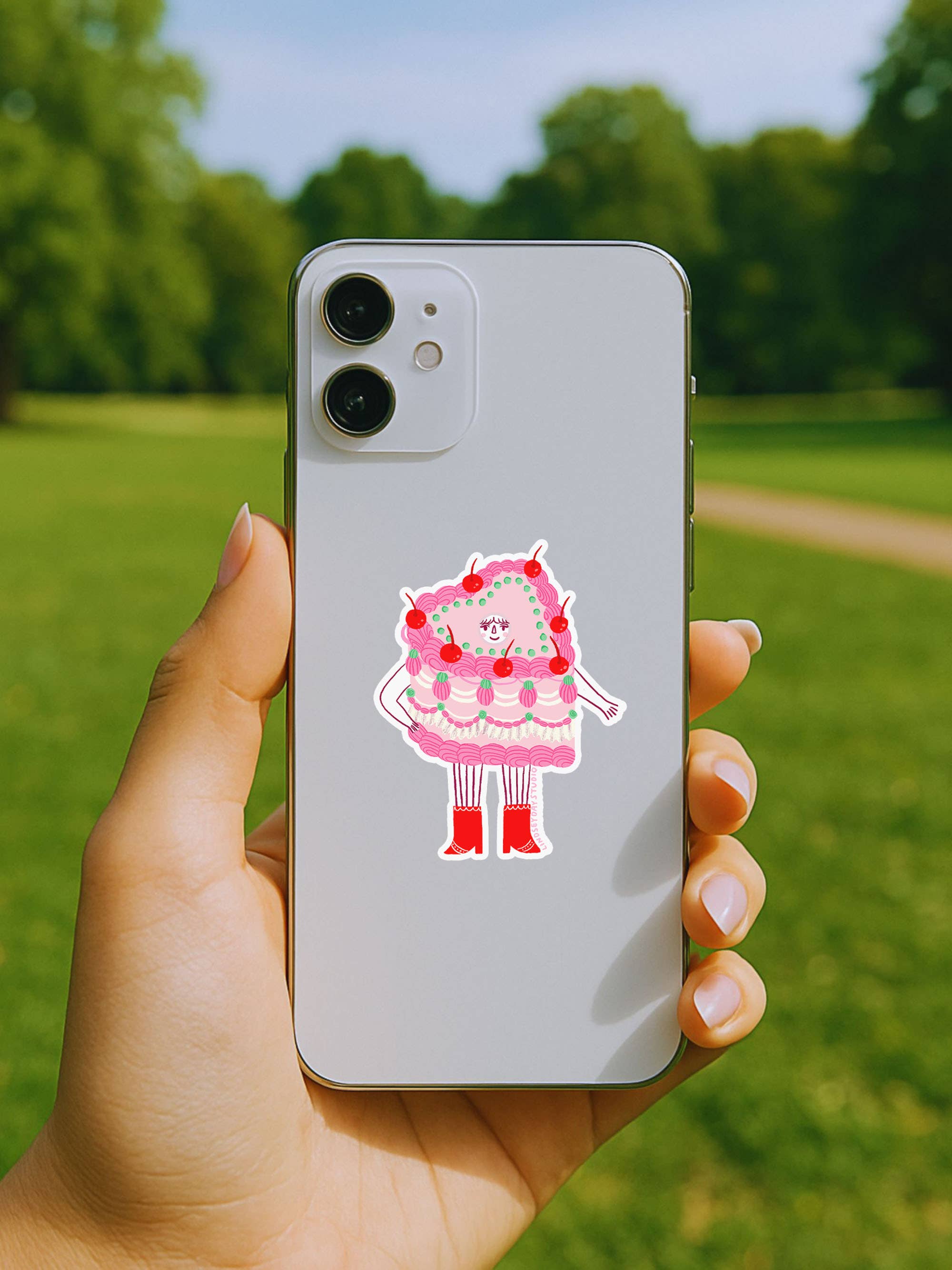 Camilla Cake Sticker, Funny Sticker, Food Sticker