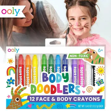 Body Doodlers: Face & Body Crayons- Set of 12 image 3