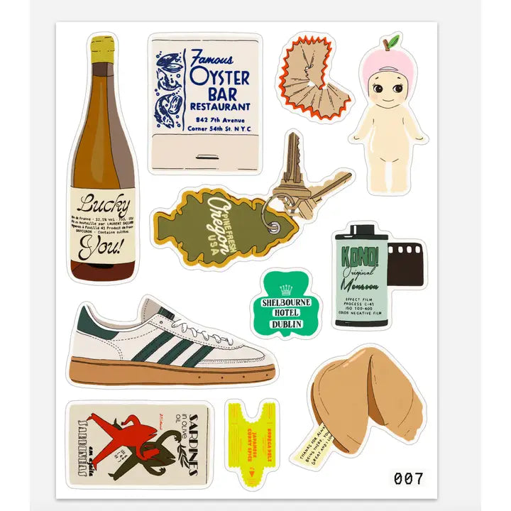 Trinkets: Travel Treasures Sticker Sheet – Journaling Sheets image 0