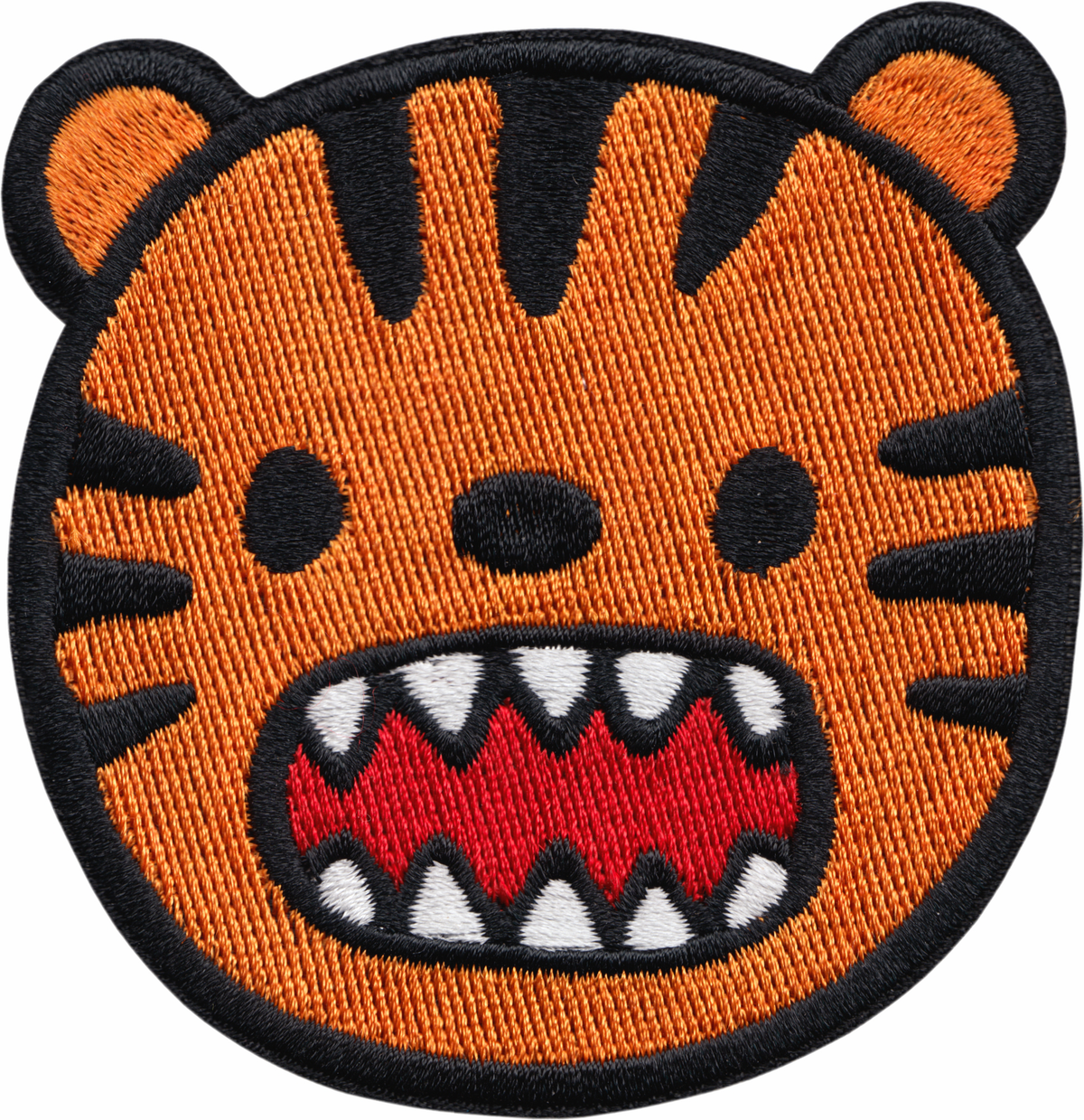 Patch - Fierce Adorable Cartoon Tiger Growling Animal Nature