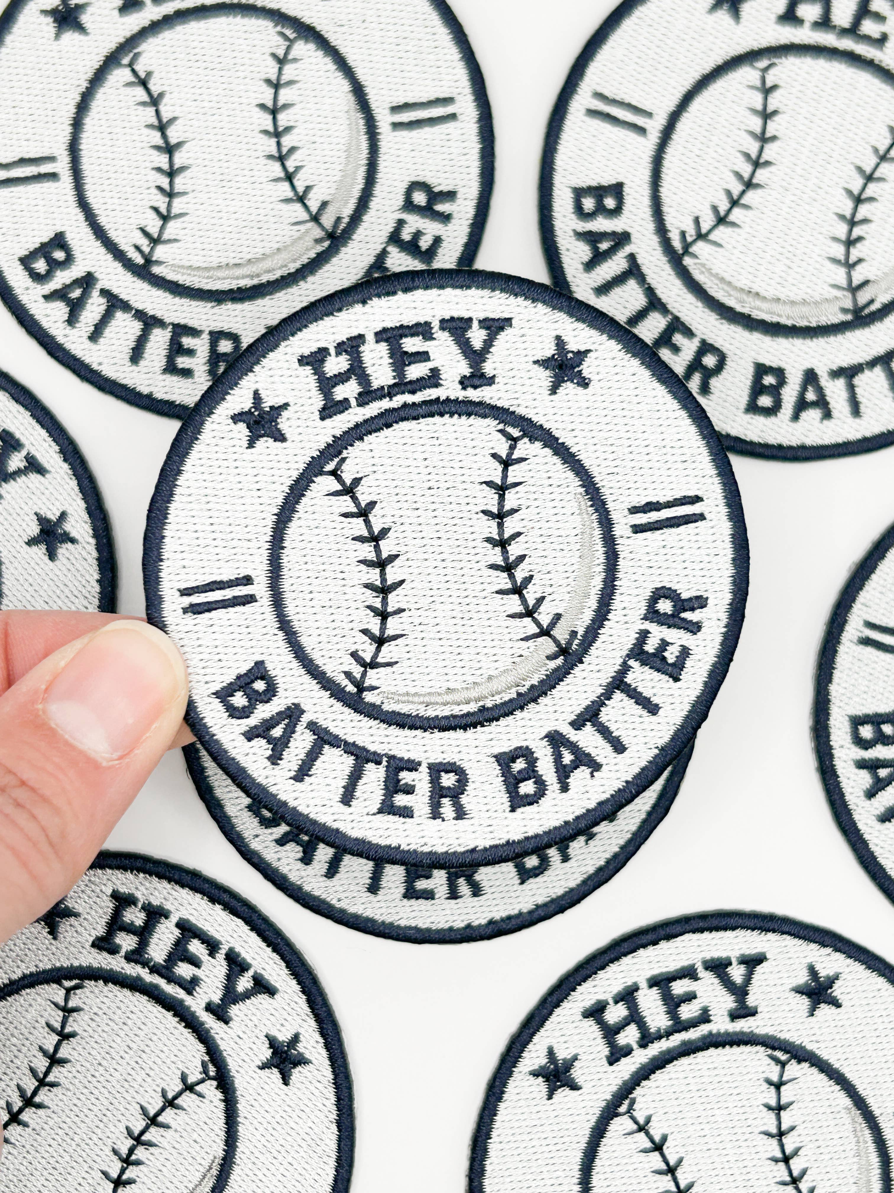 Hey Batter Batter Embroidered Patch – Baseball Patch, Sports