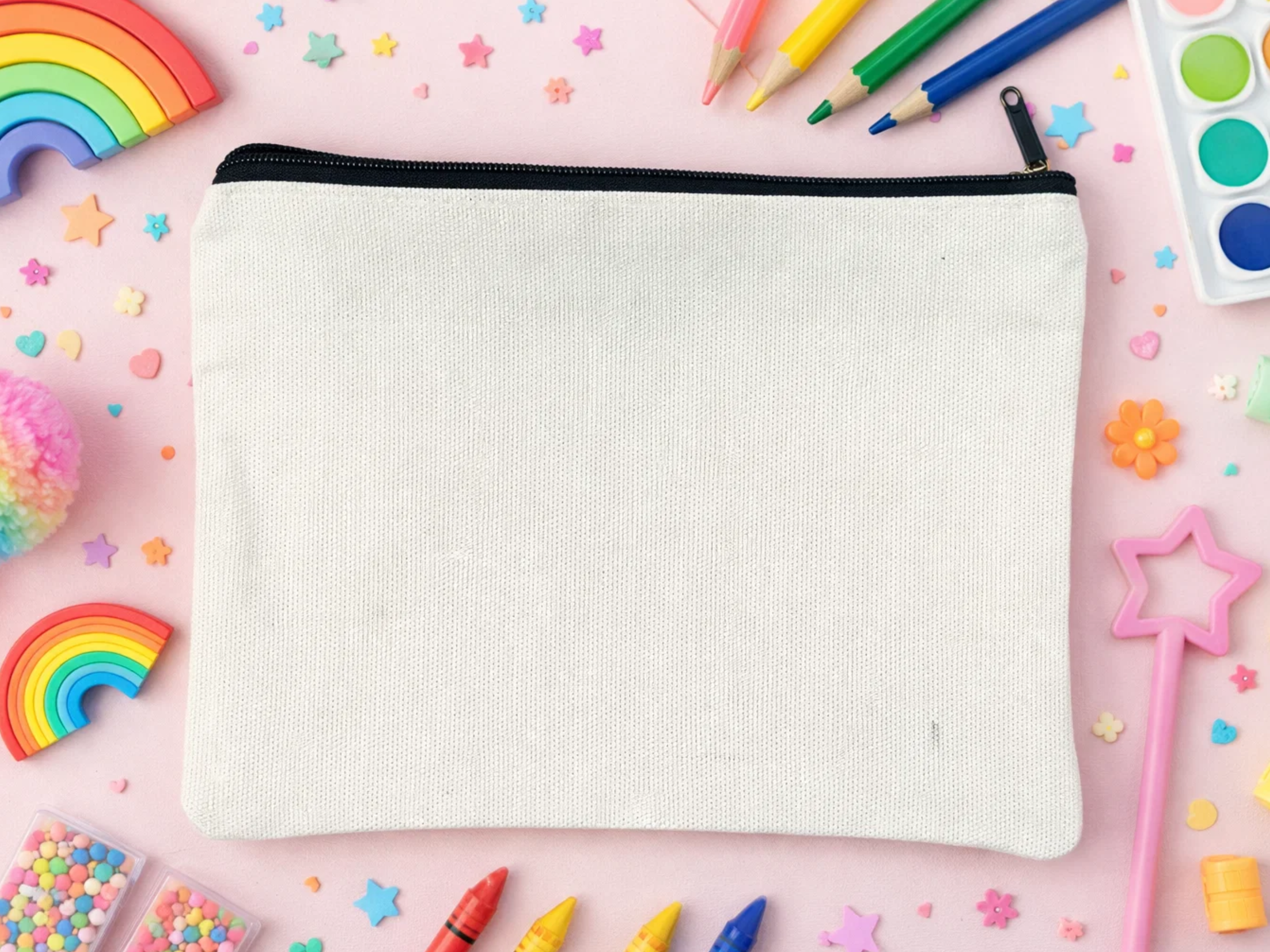 Canvas Pouches | Plain Travel Pouch | MakeUp Pouch