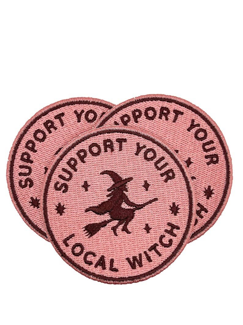 Support Your Local Witch Embroidered Patch Iron On Haloween