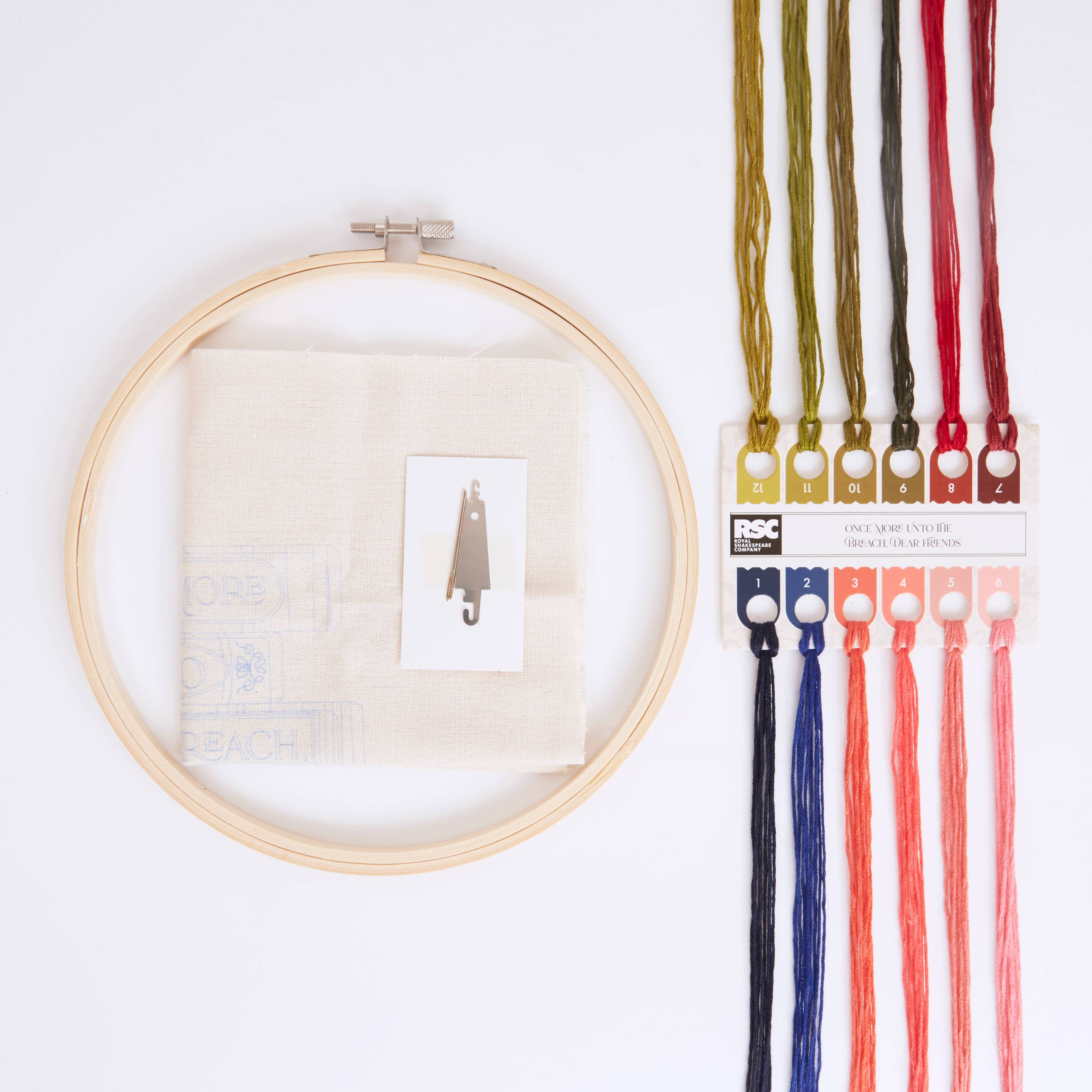 Royal Shakespeare Company Embroidery Kit 8", Unto The Breach