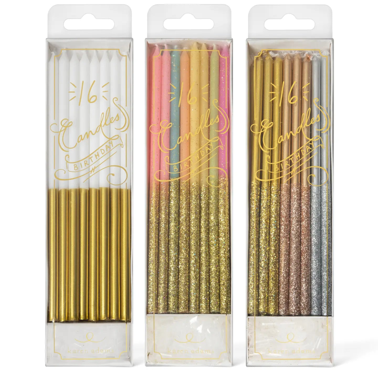Birthday Candles: Pastel with Glitter image 1