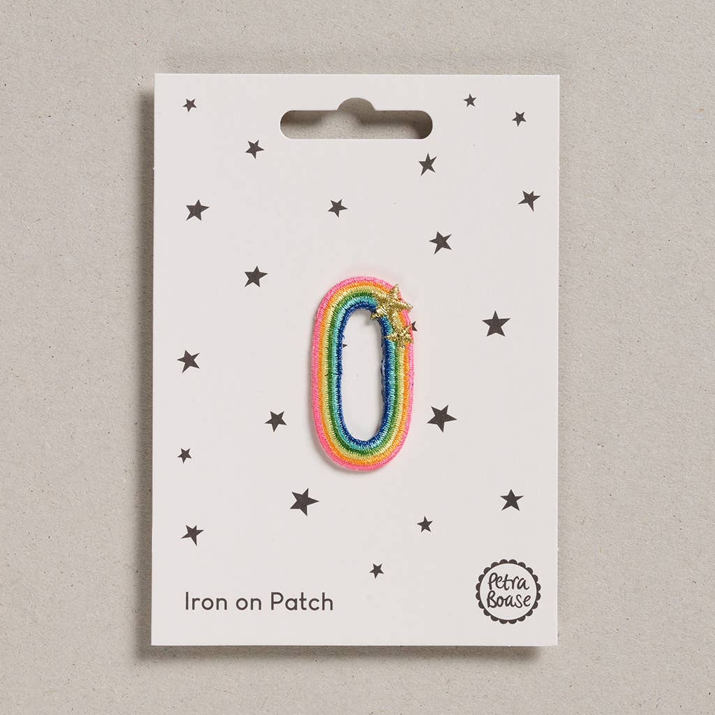 Iron on Patch Rainbow Number - Zero