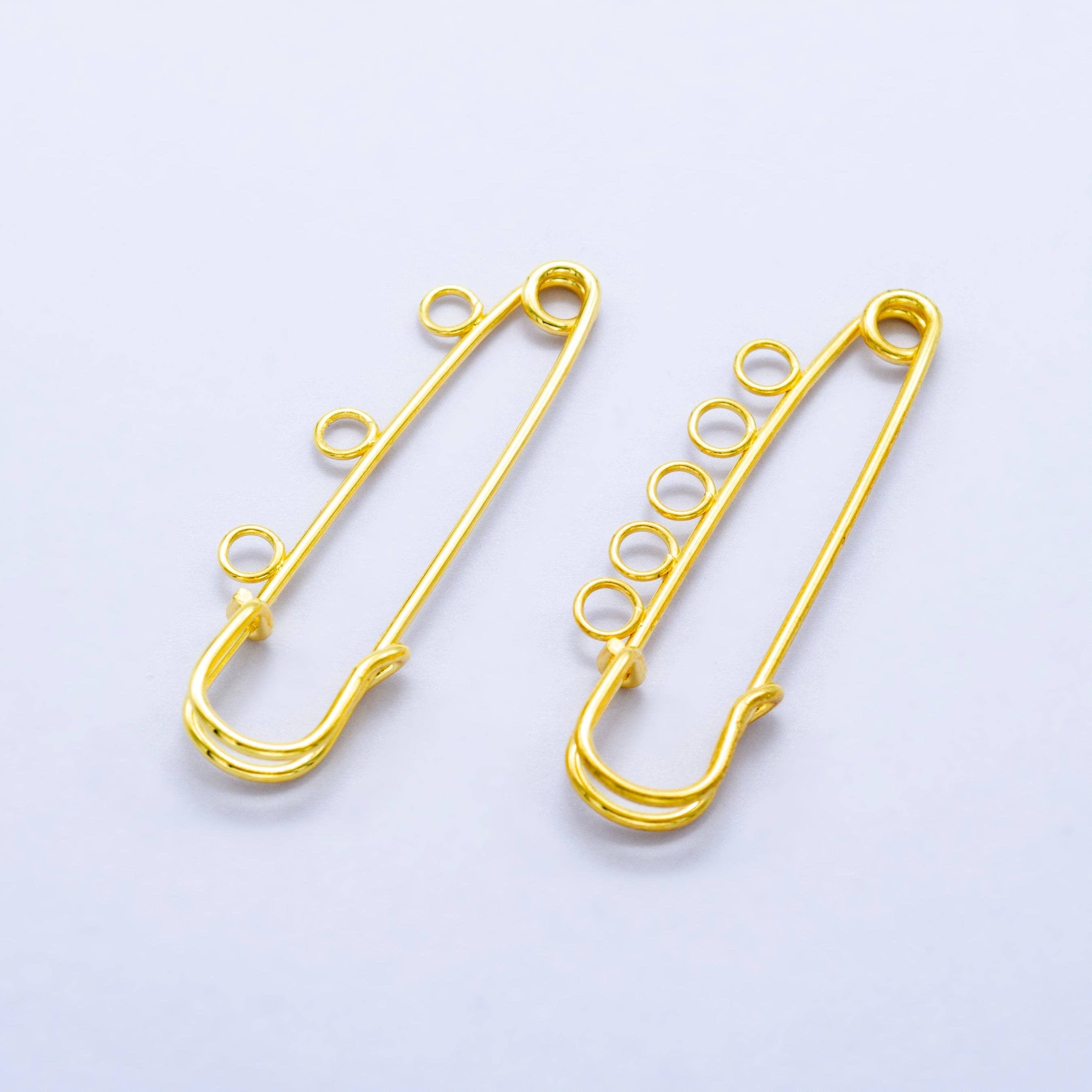 24K Gold Filled Safety Pin Shoe Bag Charm Keychain Finding |