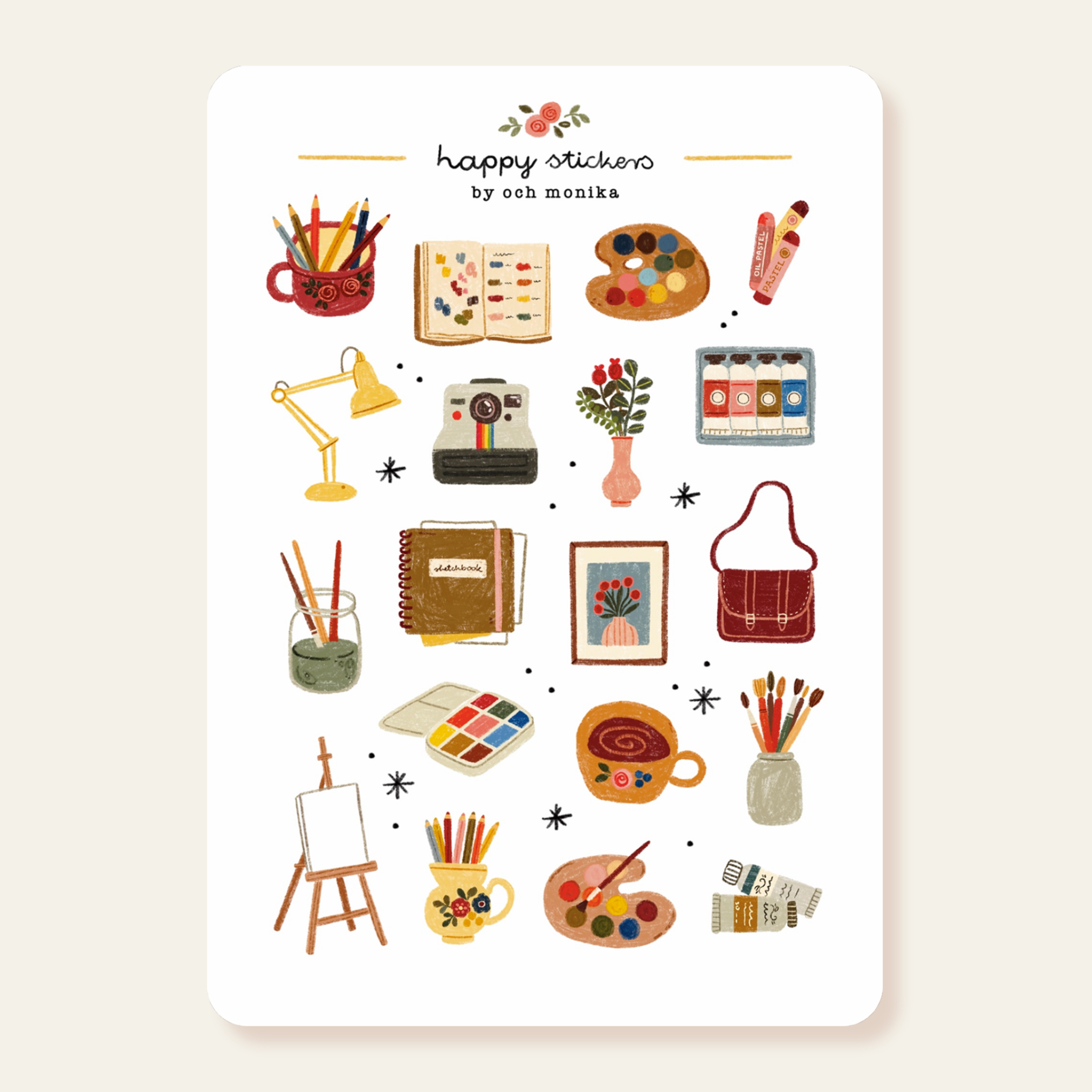 Artist's Corner - Planner & Journal Stickers |A6 Matte Paper