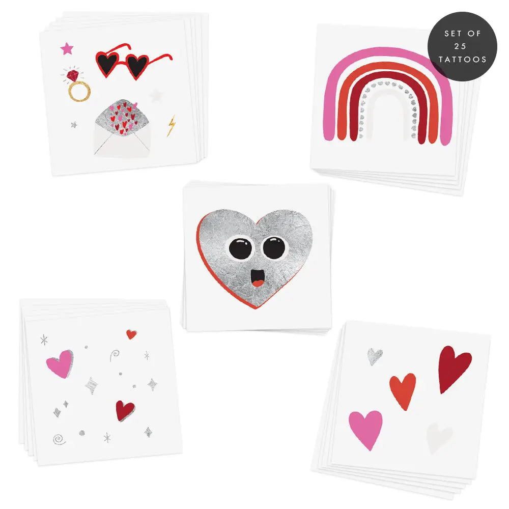 Flash Tats: Adore You Variety Set - Valentine's Day Temporary Tattoos image 0